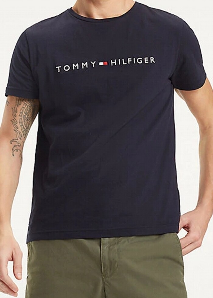 T-Shirt con Logo TOMMY HILFIGER uomo - Blu