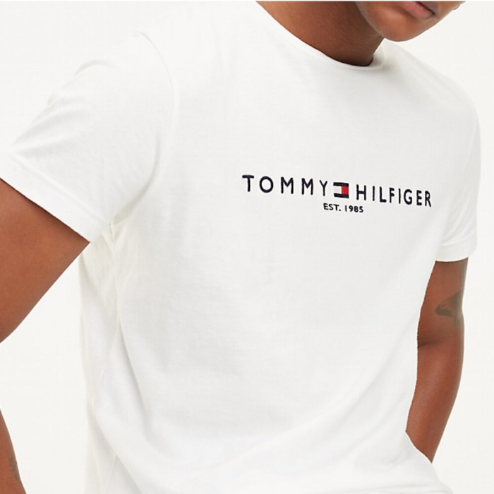T-Shirt con Logo TOMMY HILFIGER uomo - Bianco - immagine 2