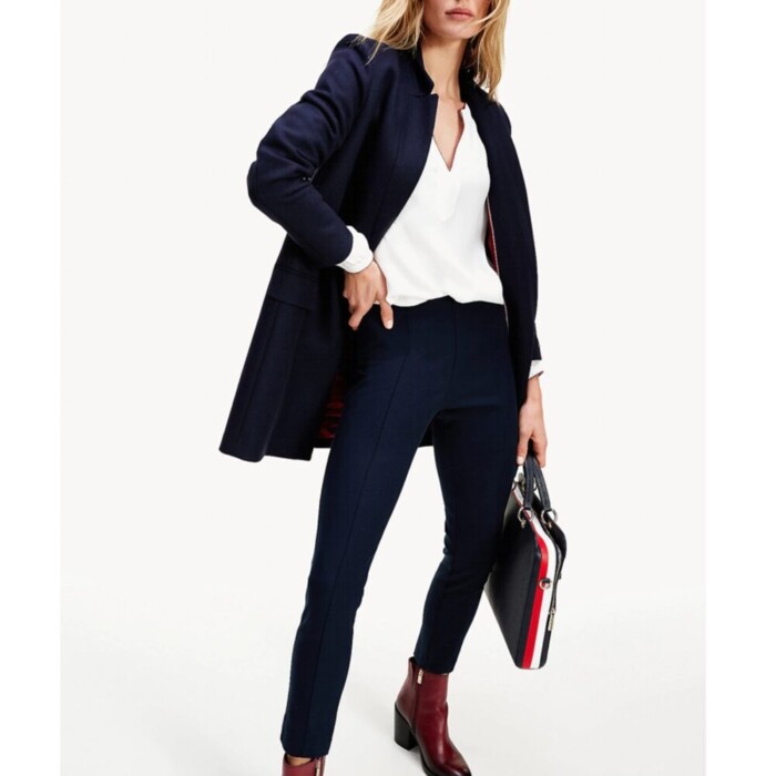Cappotto Corto in Lana e Cashmere - TOMMY HILFIGER (WW0WW28620) Blu - immagine 2