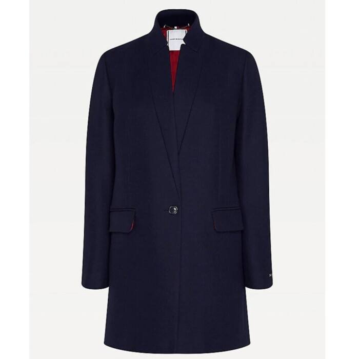 Cappotto Corto in Lana e Cashmere - TOMMY HILFIGER (WW0WW28620) Blu