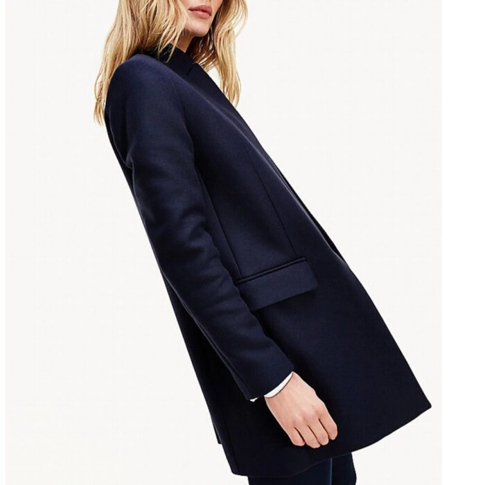 Cappotto Corto in Lana e Cashmere - TOMMY HILFIGER (WW0WW28620) Blu - immagine 4