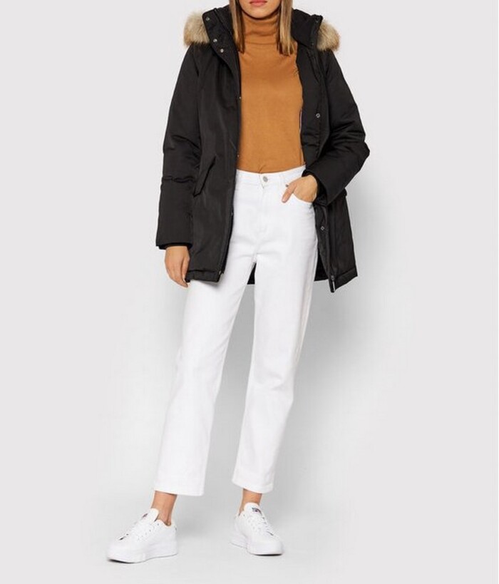 Parka Imbottito con Ecopelliccia - TOMMY HILFIGER donna - Nero - immagine 2