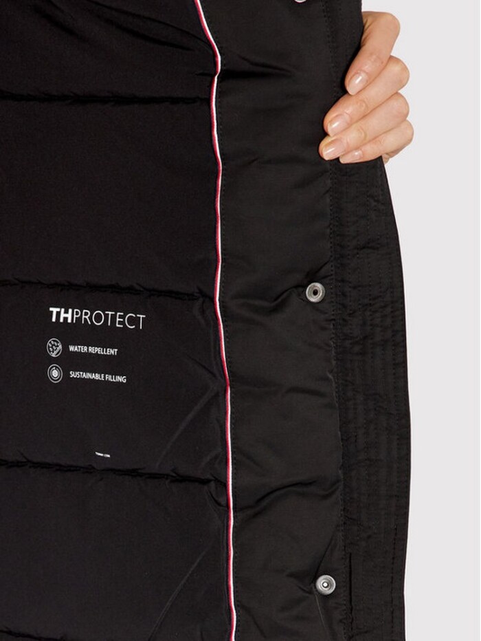 Parka Imbottito con Ecopelliccia - TOMMY HILFIGER donna - Nero - immagine 5