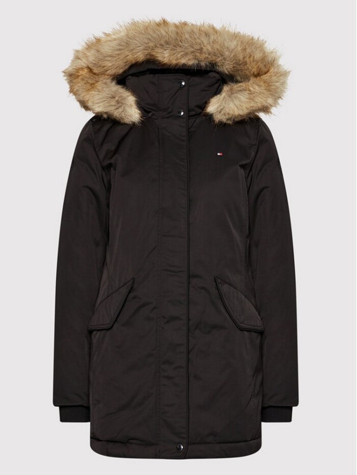 Parka Imbottito con Ecopelliccia - TOMMY HILFIGER donna - Nero - immagine 4