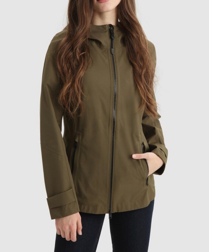 Giacchetto Leavitt Impermeabile WOOLRICH donna - CFWWOU0628FRUT2886 - Verde - immagine 6