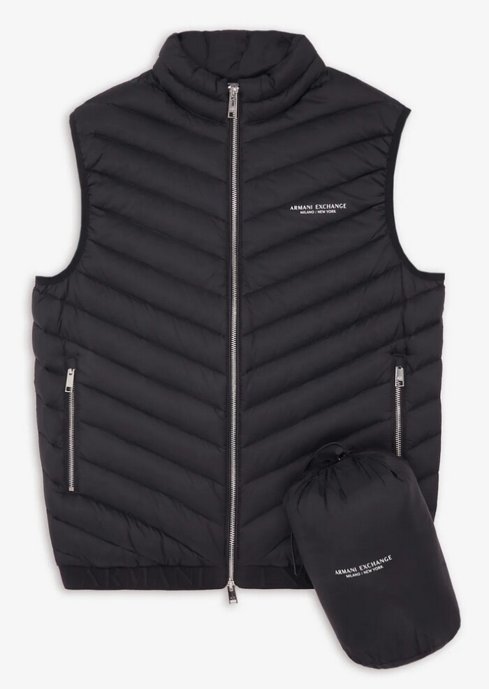Piumino Smanicato ARMANI | Exchange Uomo - Art. 8NZQ52ZNW3Z - Nero - immagine 6