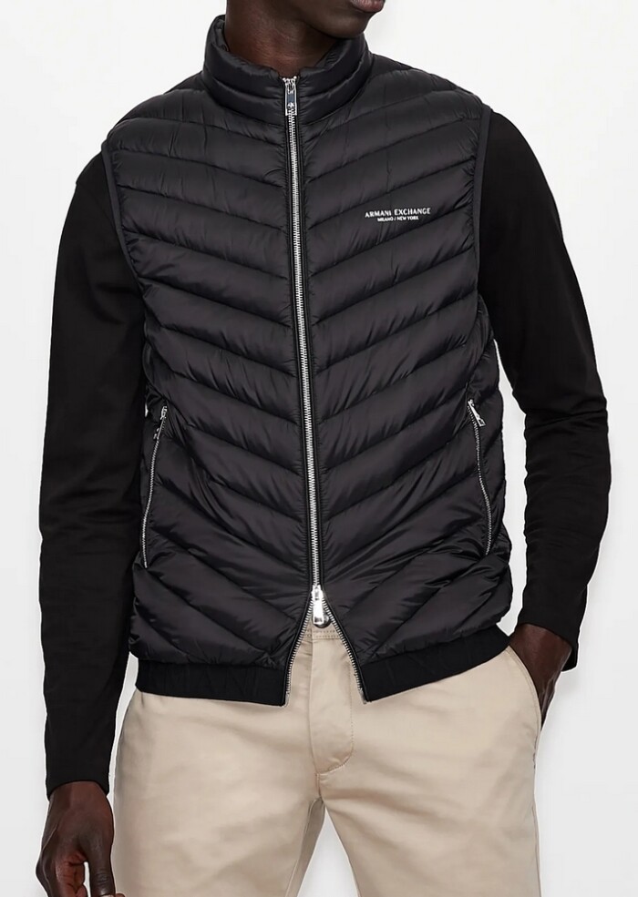Piumino Smanicato ARMANI | Exchange Uomo - Art. 8NZQ52ZNW3Z - Nero