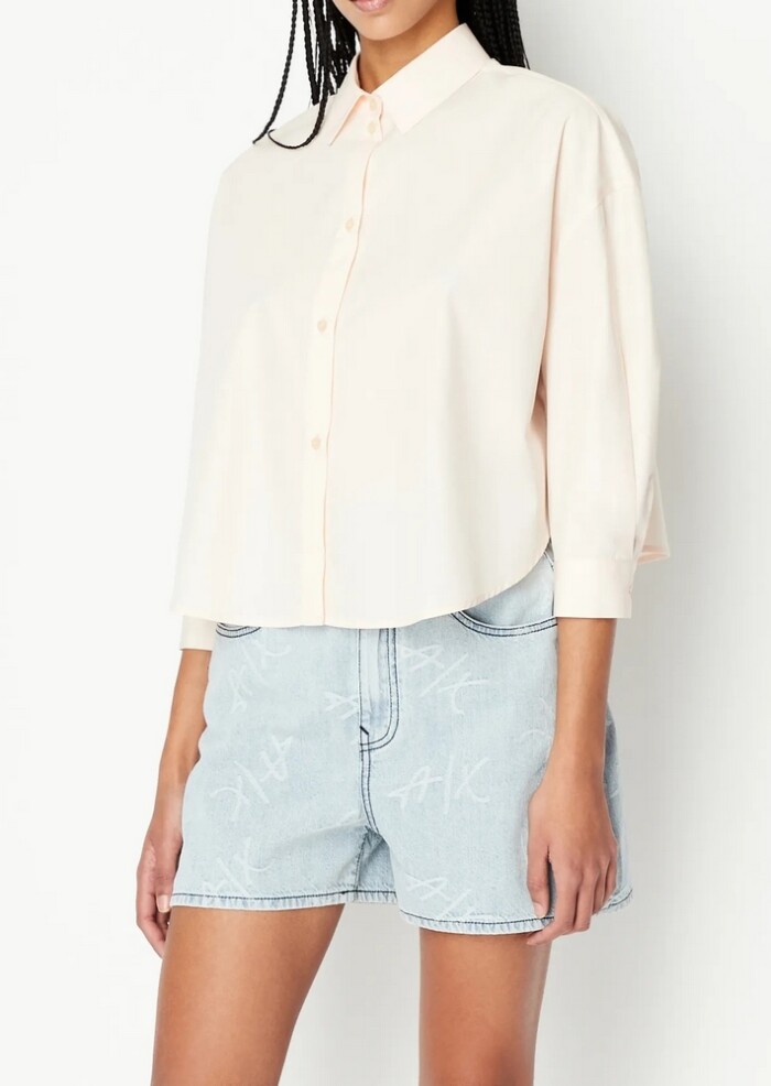 Camicia Manica Lunga Vestibilità Over - ARMANI | EXCHANGE - Art. 3RYC13YNWQZ1 - Nude - immagine 4