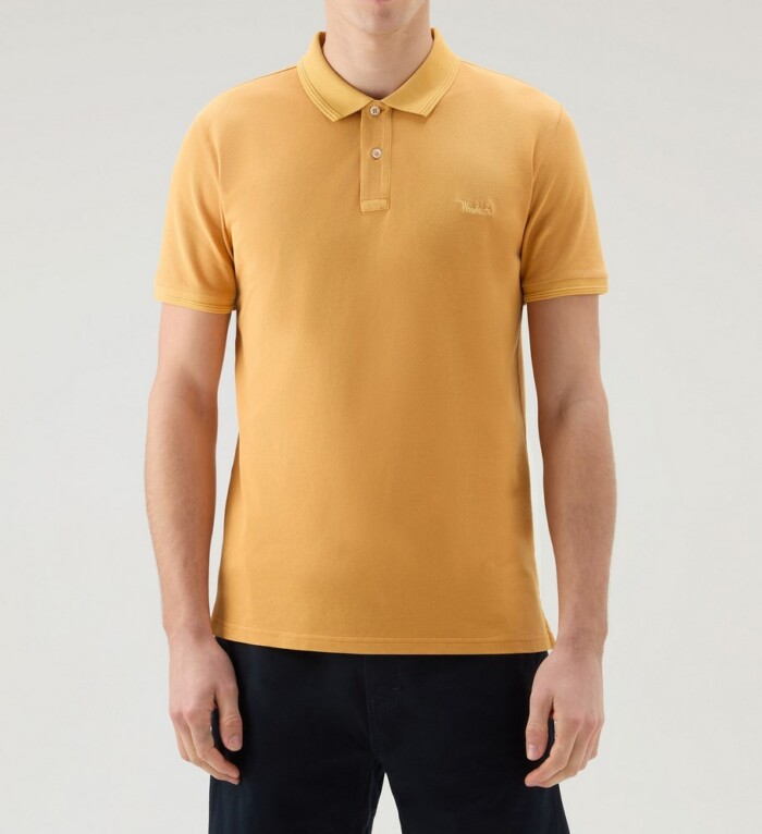 Polo Elasticizzata Vintage Mackinack WOOLRICH – CFWOPO0035MRUT1483 - Giallo Lavato - immagine 2