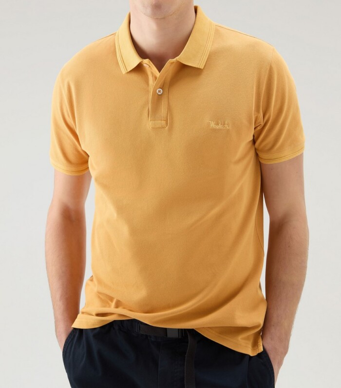 Polo Elasticizzata Vintage Mackinack WOOLRICH – CFWOPO0035MRUT1483 - Giallo Lavato - immagine 5