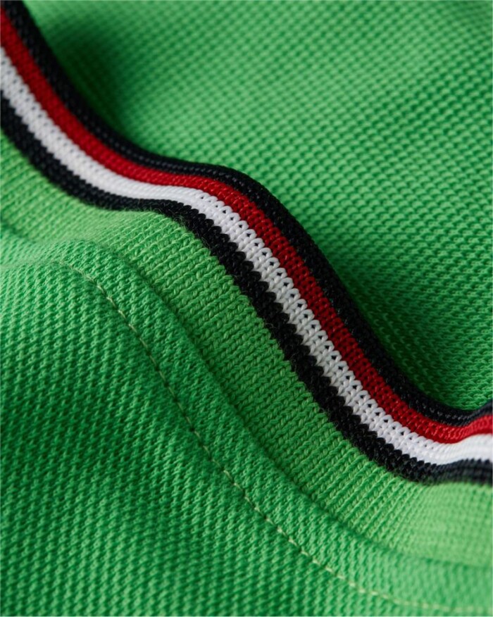 Polo Slim Fit Elasticizzata con Profili - TOMMY HILFIGER - Art. MW0MW30750LWY - Verde - immagine 5