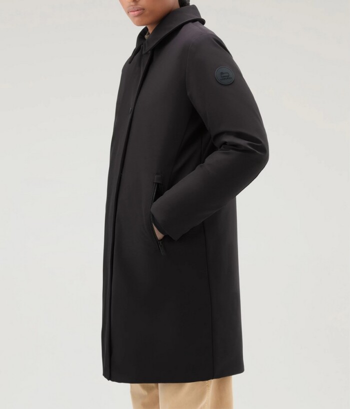 Trench Firth in Tech SoftShell - WOOLRICH - Art. CFWWOU0890FRUT3496 - Nero - immagine 4