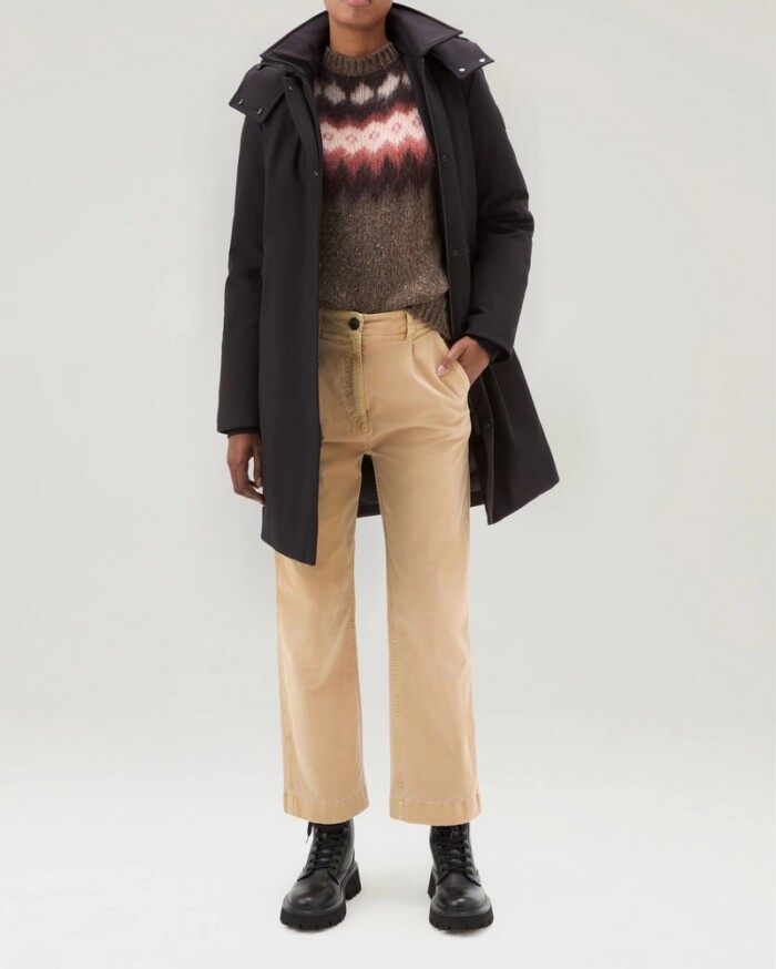 Trench Firth in Tech SoftShell - WOOLRICH - Art. CFWWOU0890FRUT3496 - Nero - immagine 2