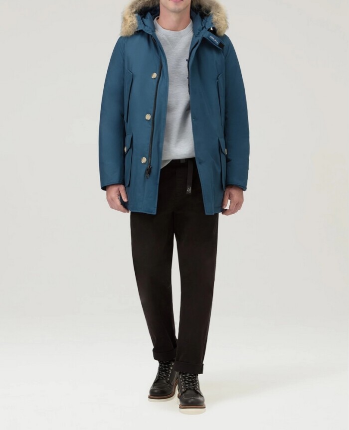 WOOLRICH ARCTIC PARKA DF uomo Azzurro - Art. OOU0482MRUT0001.BLL - Blue Lobster - immagine 4