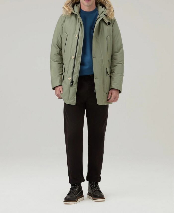 WOOLRICH ARCTIC PARKA DF uomo Verde Chiaro - Art. OOU0482MRUT0001.TGR - Tundra Grey - immagine 3