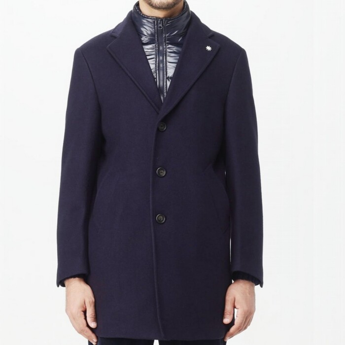 Cappotto con Pettorina Staccabile - MANUEL RITZ - 3532C4548 233796 - Blu