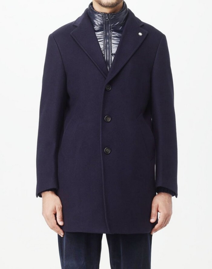 Cappotto con Pettorina Staccabile - MANUEL RITZ - 3532C4548 233796 - Blu - immagine 5