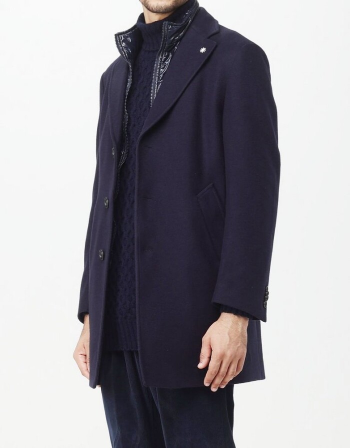 Cappotto con Pettorina Staccabile - MANUEL RITZ - 3532C4548 233796 - Blu - immagine 3