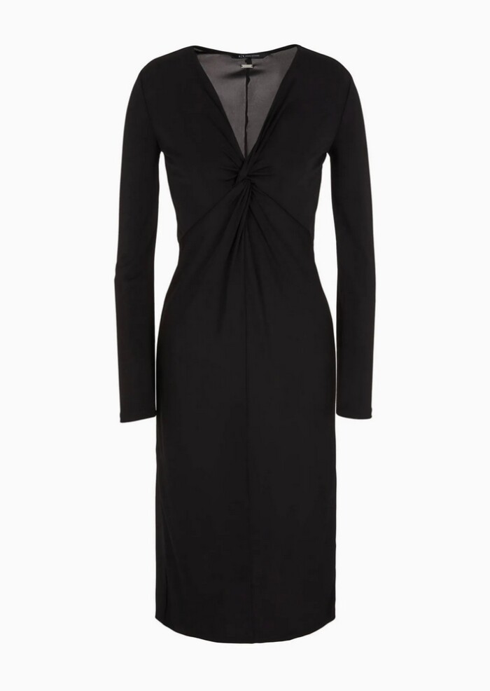 Abito Tubino in Jersey - ARMANI | EXCHANGE donna - Art. 6RYACKYJEAZ11200 - Nero - immagine 6