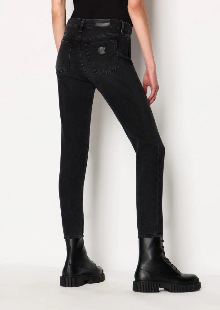 Jeans Super Skinny in Stretch Cotton Denim con Brillantini - ARMANI | EXCHANGE donna - Art. 6RYJ10Y12KZ10204 - Nero - immagine 6