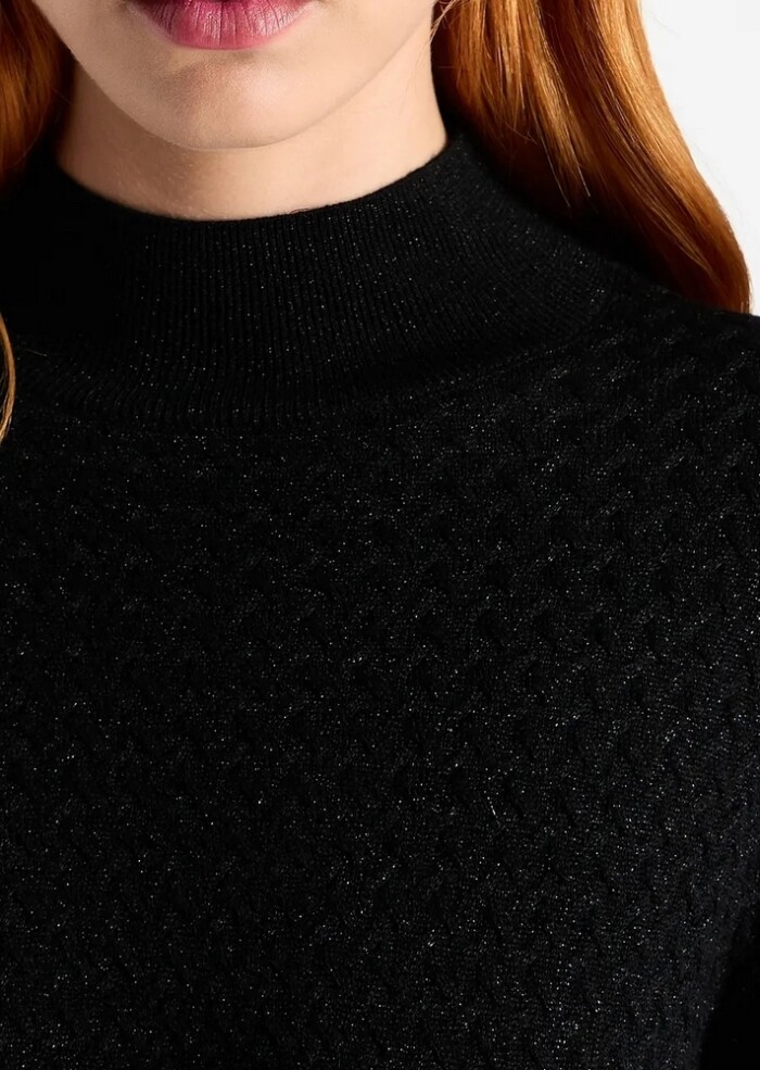 Maglione Doplcevita Operato in Lamè - ARMANI | EXCHANGE donna - Art. 6RYM1XYMT7Z11200  - Nero