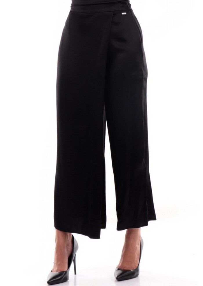 Gonna Longuette in Satin Fluido - ARMANI | EXCHANGE donna - Art. 6RYP20YNWWZ114BA - Nero - immagine 4