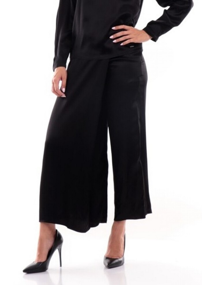 Gonna Longuette in Satin Fluido - ARMANI | EXCHANGE donna - Art. 6RYP20YNWWZ114BA - Nero