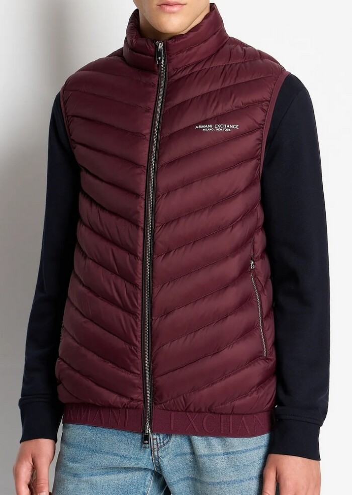 Piumino Smanicato ARMANI | Exchange Uomo - Art. 8NZQ52ZNW3Z144AL - Bordeaux