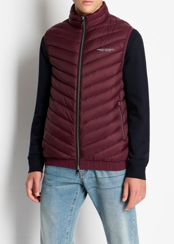 Piumino Smanicato ARMANI | Exchange Uomo - Art. 8NZQ52ZNW3Z144AL - Bordeaux - immagine 4