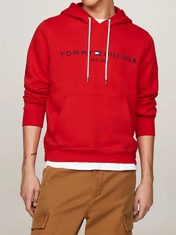 Felpa con Cappuccio TOMMY HILFIGER uomo - MW0MW11599 - Rosso Fuoco - immagine 4