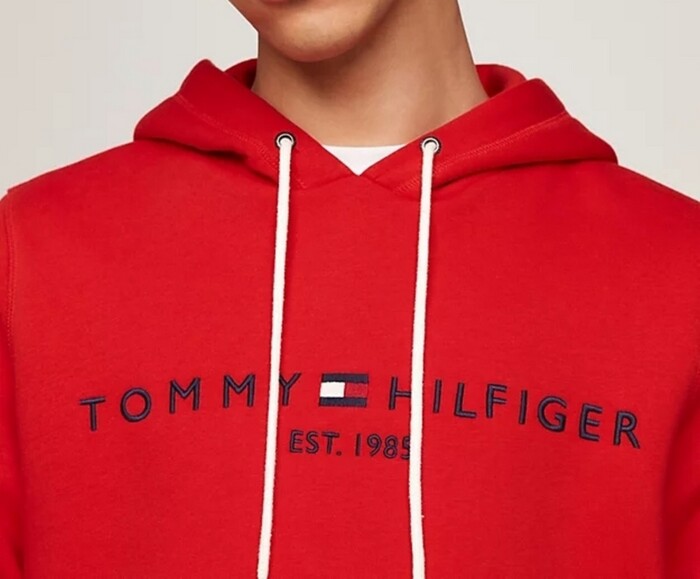 Felpa con Cappuccio TOMMY HILFIGER uomo - MW0MW11599 - Rosso Fuoco - immagine 2