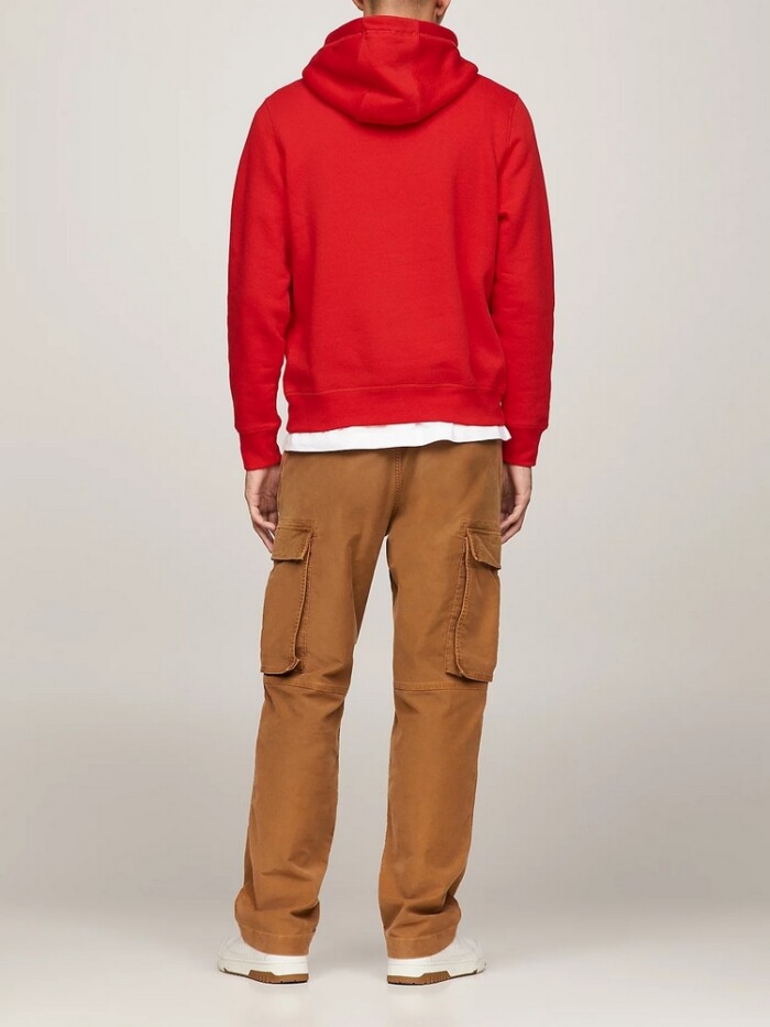 Felpa con Cappuccio TOMMY HILFIGER uomo - MW0MW11599 - Rosso Fuoco - immagine 5