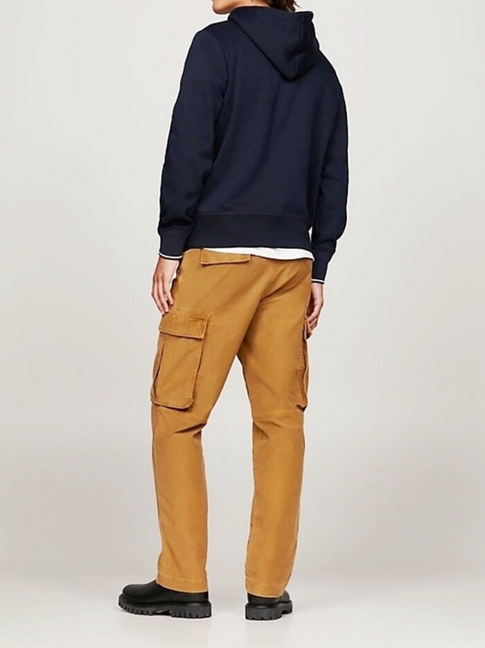 Felpa con Cappuccio e Logo Piccolo a Rilevo - TOMMY HILFIGER - MW0MW32673DW5 - Blu - immagine 4