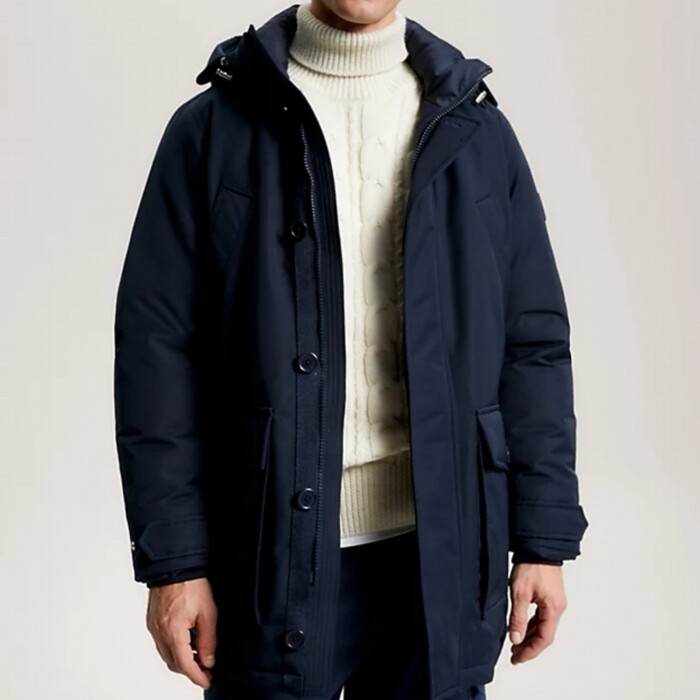 Parka Rockie Imbottito Con Cappuccio TOMMY HILFIGER uomo - MW0MW32779DW5 - Nero