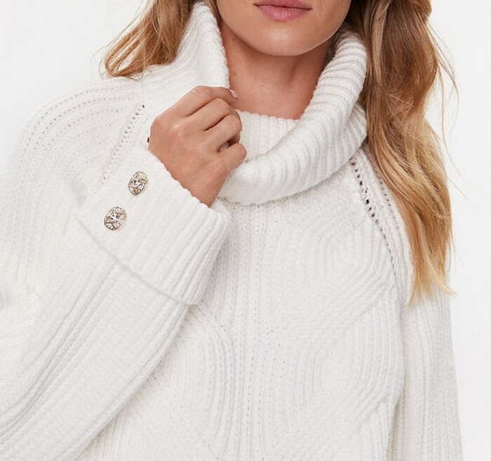 Maglione Collo Cratere - GUESS - W3BR44Z3962 - Panna - immagine 3