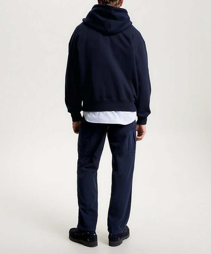 Felpa Oversize Logo Ricamato TOMMY HILFIGER uomo - MW0MW33062DW5 - Blu - immagine 7
