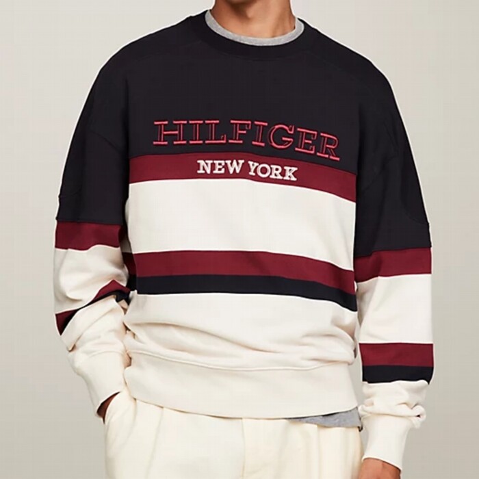 Felpa Oversize Color Block TOMMY HILFIGER uomo - MW0MW33663AEF