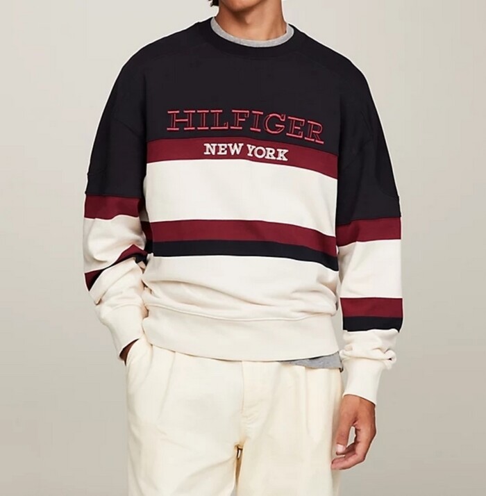 Felpa Oversize Color Block TOMMY HILFIGER uomo - MW0MW33663AEF - immagine 6