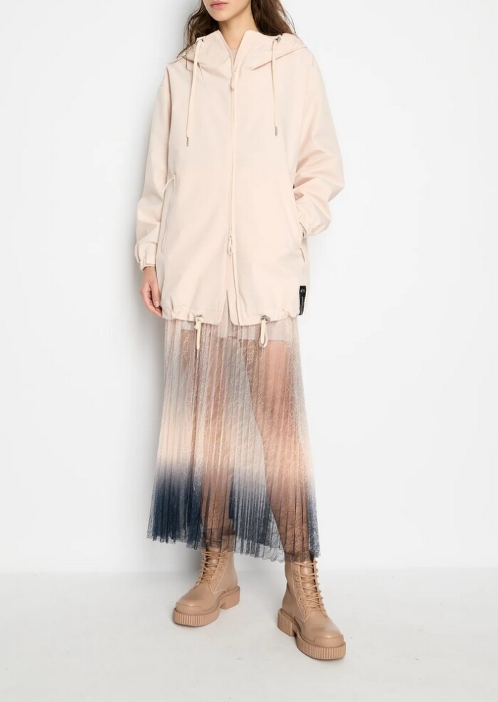 Blouson con Cappuccio in Tessuto Laminato - ARMANI | Exchange - Rosa chiaro - immagine 3