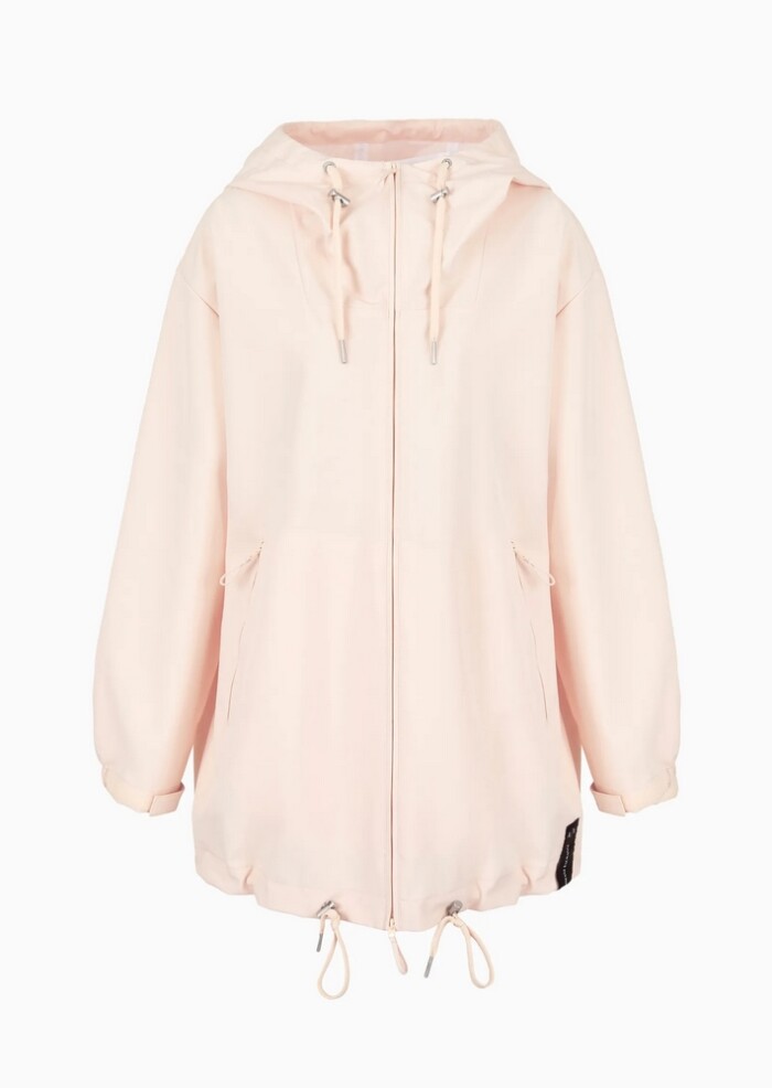 Blouson con Cappuccio in Tessuto Laminato - ARMANI | Exchange - Rosa chiaro - immagine 6