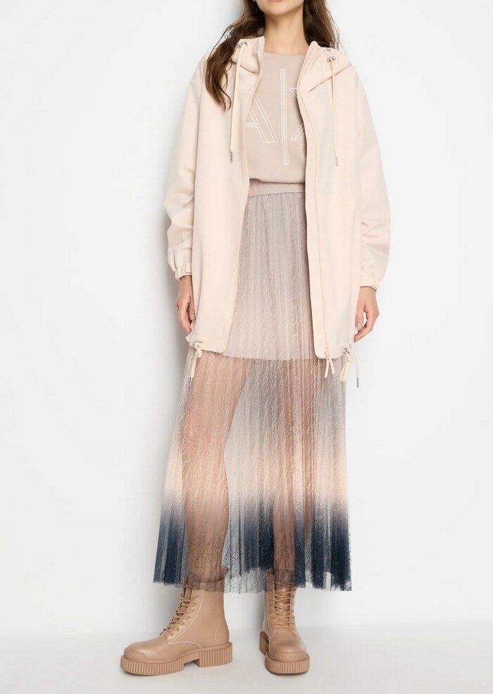 Gonna Mini in Pizzo Plissettato - ARMANI | Exchange - Beige Sfumato - immagine 4