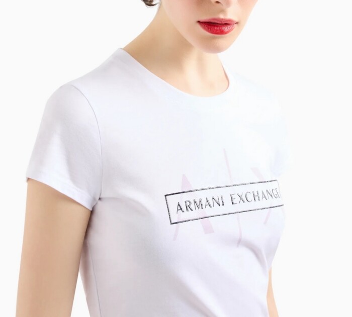 T-shirt Slim Fit - ARMANI | Exchange - Bianco - immagine 2