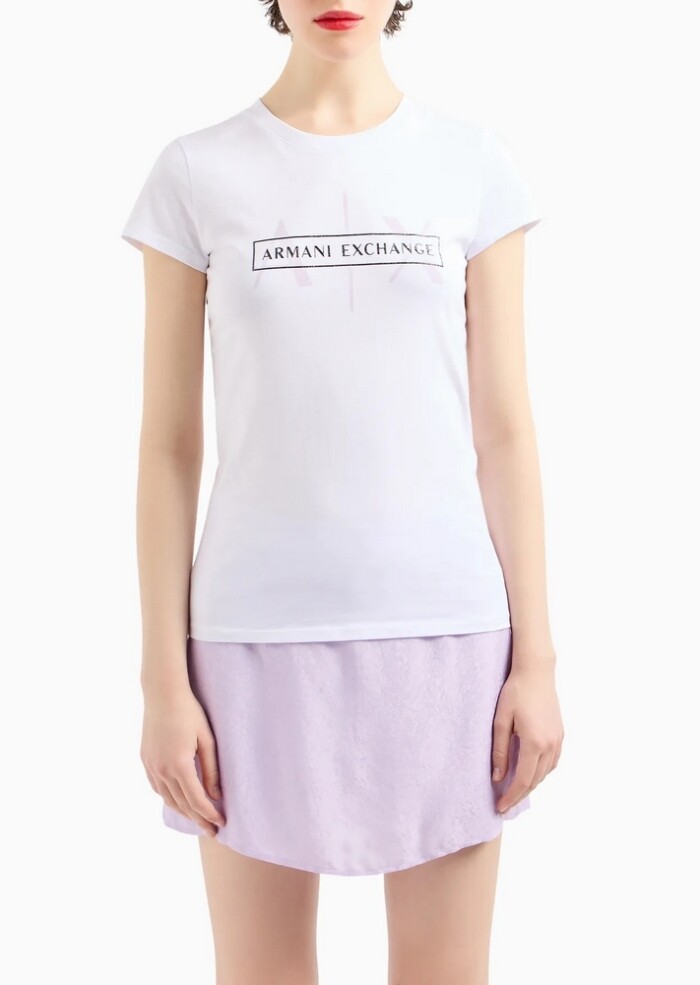 T-shirt Slim Fit - ARMANI | Exchange - Bianco - immagine 5