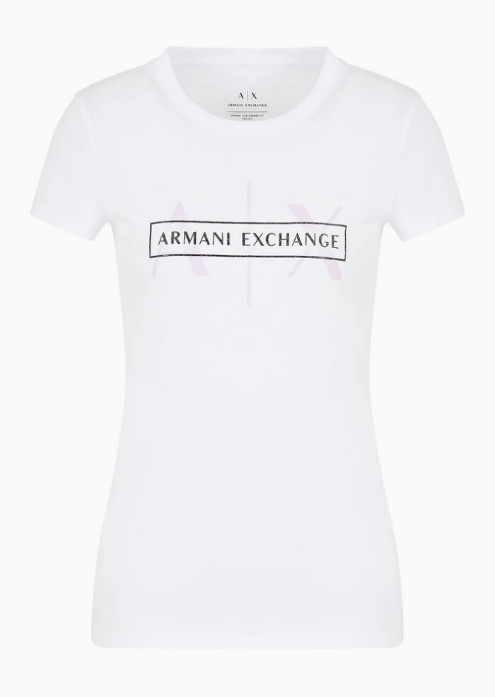 T-shirt Slim Fit - ARMANI | Exchange - Bianco - immagine 6