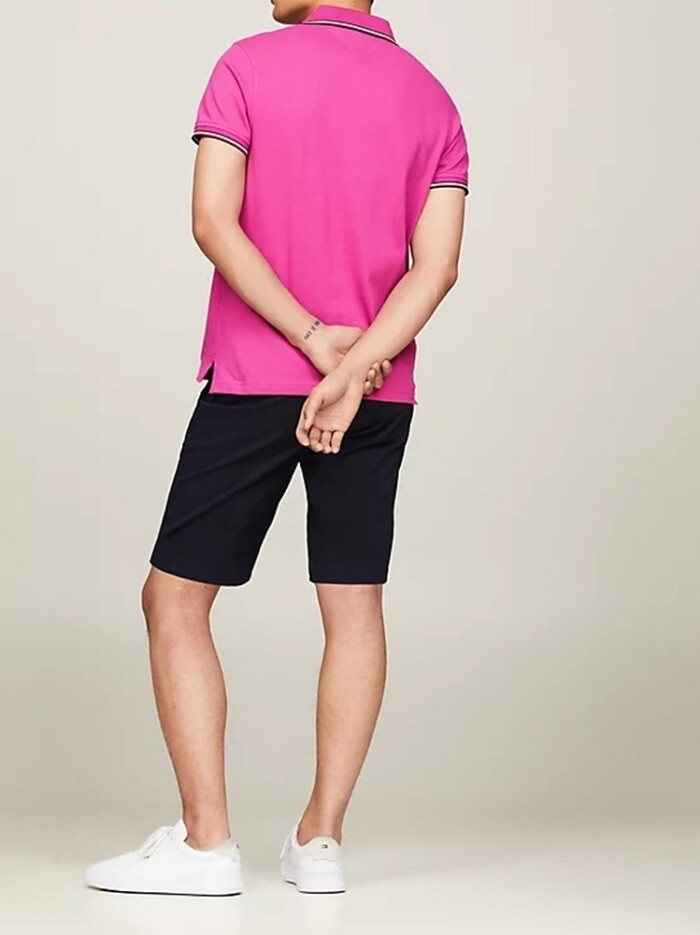 Polo Slim Fit Elasticizzata con Profili - TOMMY HILFIGER - Art. MW0MW30750TZ5 - Fuchsia - immagine 4