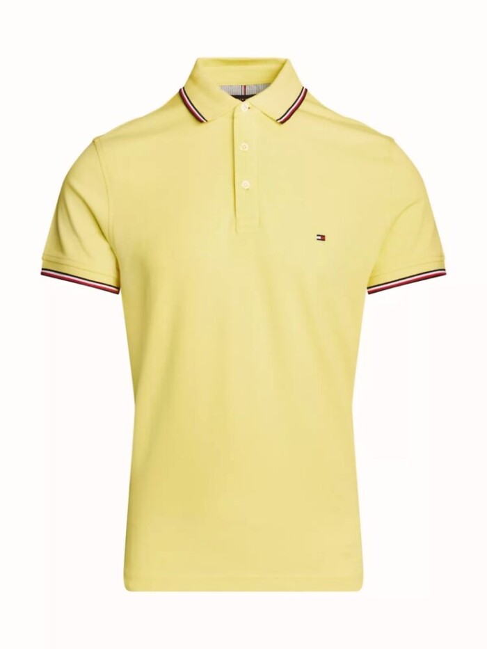 Polo Slim Fit Elasticizzata con Profili - TOMMY HILFIGER - Art. MW0MW30750ZIN - Yellow Tulip - immagine 6