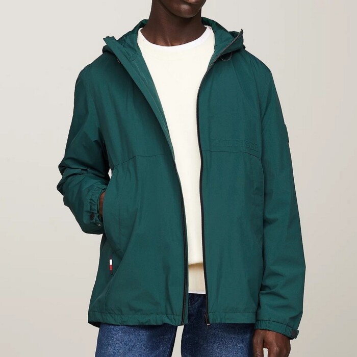 Giacchetto Impermeabile Portland Richiudibile - TOMMY HILFIGER - MW0MW34456MBP - Verde Bottiglia
