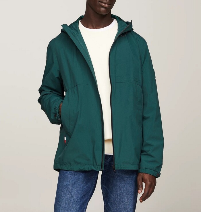 Giacchetto Impermeabile Portland Richiudibile - TOMMY HILFIGER - MW0MW34456MBP - Verde Bottiglia - immagine 5