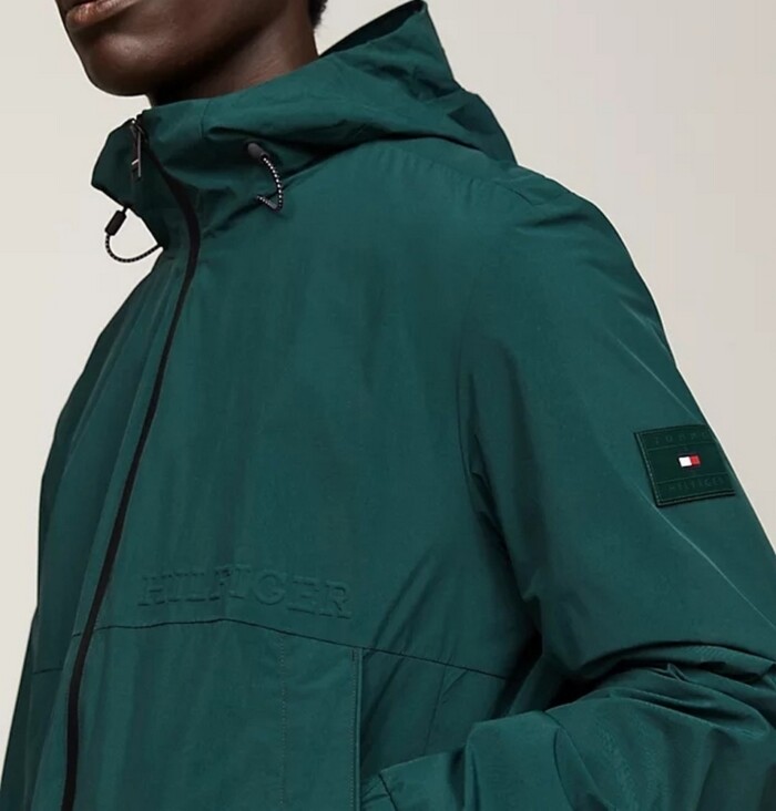 Giacchetto Impermeabile Portland Richiudibile - TOMMY HILFIGER - MW0MW34456MBP - Verde Bottiglia - immagine 2