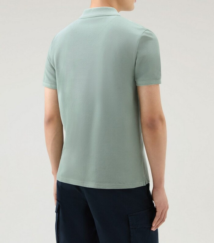 Polo Elasticizzata Vintage Mackinack WOOLRICH – CFWOPO0065MRUT1483 - Verde Chiaro - immagine 3